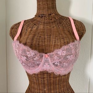 Victorias Secret Dream Angels Lace Bra Sz 34D Lilac & Pink